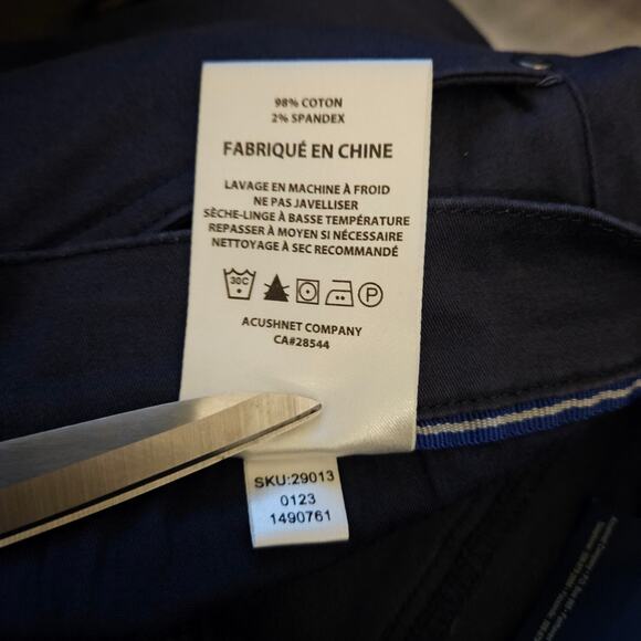 Footjoy‎ Men's 33/32 Navy 1857 Sueded Cotton Twill 5 Pocket Pant NWT - Picture 7 of 8